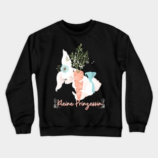 Hase Möhre Kleine Prinzessin Blumen Süß Crewneck Sweatshirt